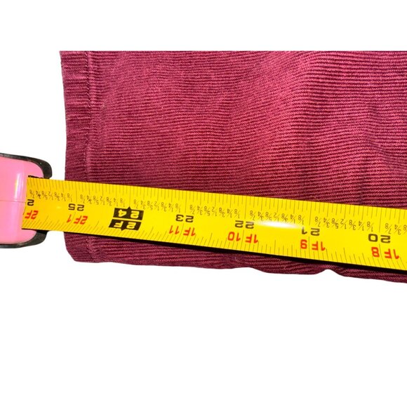 Eddie Bauer Womens Burgundy Corduroy Pants Size P6 Slim Fit - Picture 10 of 10